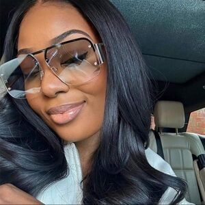1pc Fashionable Retro Half Frame Versatile Casual Fashion Glasses,